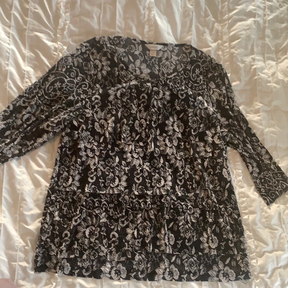 CJ banks floral 3/4 sleeve